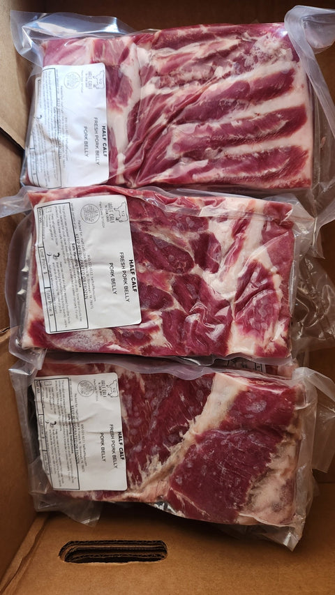 Texas Hill Country Raised Pork Belly - Half Calf