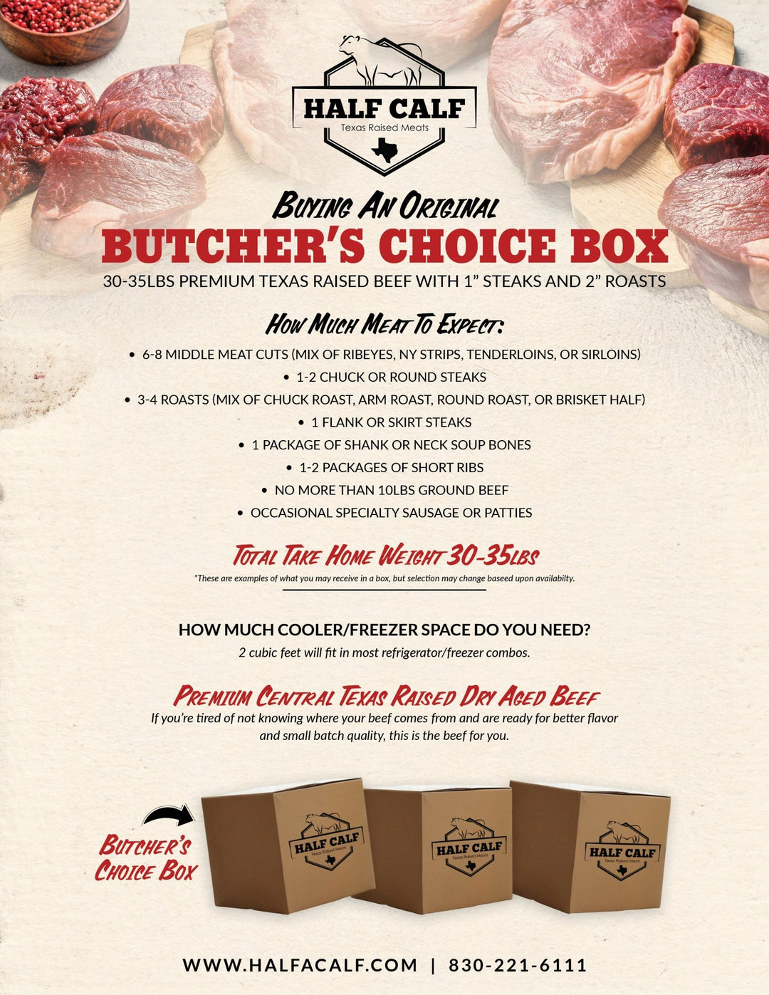 Butchers Choice Box – Half Calf